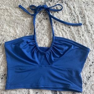 Blue crop top